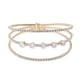 thumbnail image 1 of Pulsera CC Clothing Brazalete Redondo 3 Líneas 1 Fila De Circonio Cúbico Dorada, 1 of 5