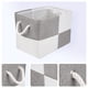 thumbnail image 2 of Cubo de Almacenamiento REGALWOVEN, 1 Unidad de Caja de Almacenamiento de Algodón con Asas para Estantes y Armario, Cesta de Almacenamiento Plegable para Organizar Ropa Gris 15.7*11.8*11.8in, 2 of 6