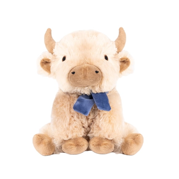Juguete para perro Fuzzl Vaca de las Tierras Altas con chillido Mooo de peluche