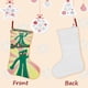 thumbnail image 3 of El Show de Gumby Tema: Calcetines de Navidad, fino lino blanco para colgar en escaleras y chimenea, decoración navideña para el hogar, regalo de Navidad. 45cm × 32cm, 3 of 5