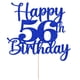 thumbnail image 2 of Decoración para tartas Kaoenla Happy 56th Birthday 56 años con purpurina azul, 2 of 8
