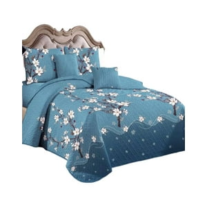 Genérico - Cubrecama Quilt Verano 2 Plazas + 2 Fundas Almohada D14