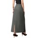 thumbnail image 3 of Falda lápiz de trabajo INSPIRE CHIC para mujer con cintura alta, bolsillos y abertura trasera, falda midi ajustada de oficina S Gris, 3 of 6