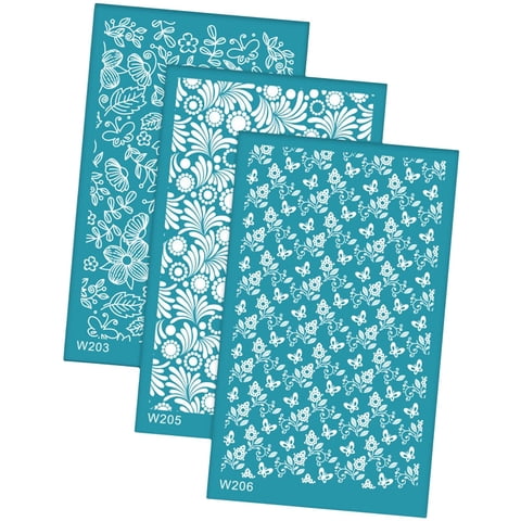 Bothyi - Plantillas De Pantalla De Seda Para Herramientas De Arcilla Polimérica Para Decoración De Pendientes Para El Hogar Diy