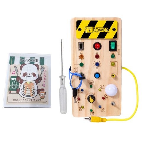 Bothyi - Interruptor De Luces, Tablero Ocupado, Juguetes Con Botones, Juego Cognitivo, Habilidades Motoras Básicas Con Rompecabezas A