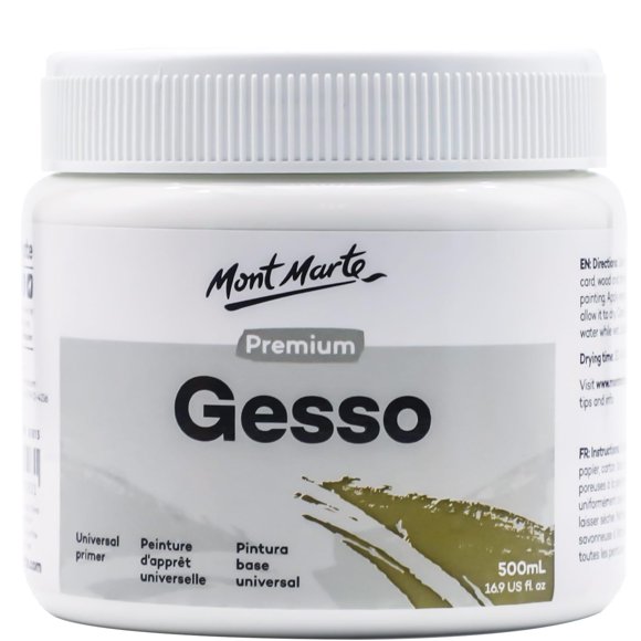 Primer Mont Marte Premium Gesso Universal, 500 ml, para acrílico