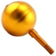 thumbnail image 1 of Adorno Superior Con Forma De Bola Para Asta De Bandera, Acabado De Aluminio Anodizado Dorado, 3 Pulgadas, 1 of 5
