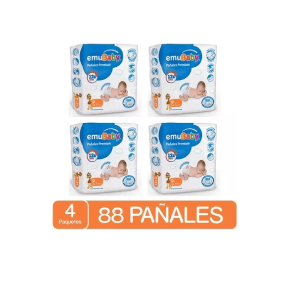 Pack x4 Emubaby Premium P 88 pañaes