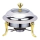 thumbnail image 2 of Calentador De Buffet Buffet De Plato De Chafing Portátil Para Mochileros Hornear Comercial Dorado, 2 of 5