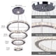 thumbnail image 3 of Lámpara colgante con anillos LED de cristal Chandelier Dixun, regulable, 3 of 3