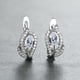 thumbnail image 1 of Water Drop Stone Hoop Earrings For Women Luxury Multicolor Zirconia Leaf Crystal Silver Color Wedding Hoop Earrings, 1 of 3