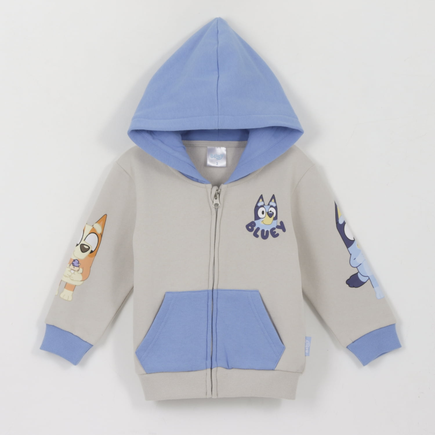 Polerón Con Cierre Niño Manga Print Beige Bingo & Bluey