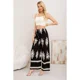 thumbnail image 3 of Pantalon Mujer Palazzo Tipo Lino Pretina Alta Elasticado Diseño 3011, 3 of 3