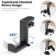 thumbnail image 4 of Soporte para auriculares con gancho para PC, soporte para auriculares con brazo ajustable y giratorio, diseño para debajo del escritorio, ajuste universal, organizador de cables integrado EURPMASK, 4 of 7