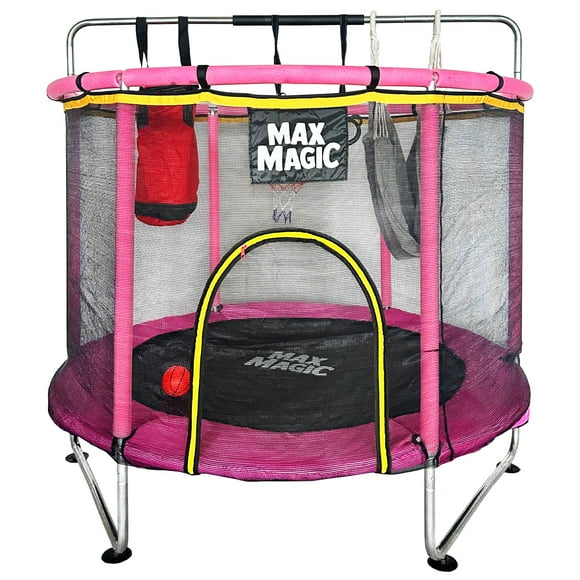 Cama Elástica Infantil Max Magic Rosada con Accesorios 150cm