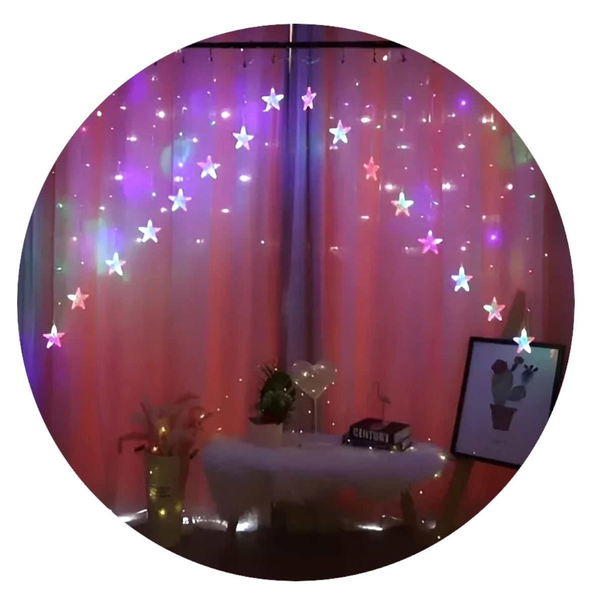 Genérico - Luces Cascada Piramide Guirnalda Luces Navidad Cortina Led Multicolor