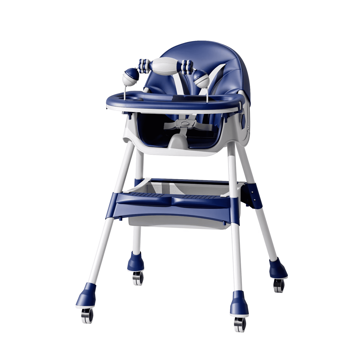 Mundo Online - Silla Comer Bebe Doble Altura Safe Baby Entretenida Azul