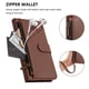 thumbnail image 2 of Funda Tipo Billetera para samsung galaxy A07 4G/5G con Soporte y Bolsillo con Cierre Marrón, 2 of 6