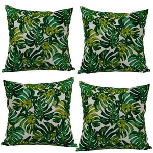 Masel - Set 4 Cojines Lona Española Maldivas 50X50 Verde