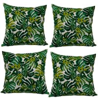 Masel - Set 4 Cojines Lona Española Maldivas 50X50 Verde