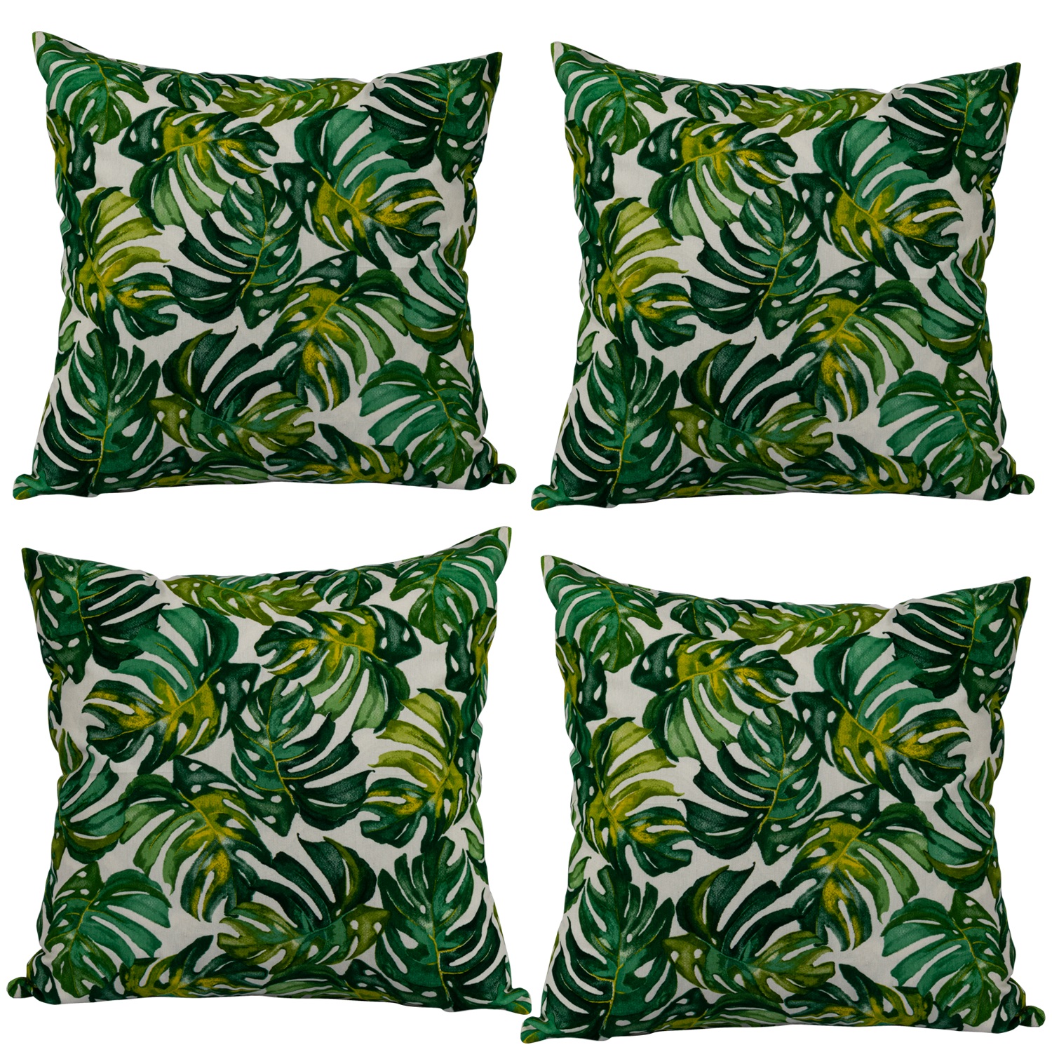 Masel - Set 4 Cojines Lona Española Maldivas 50X50 Verde