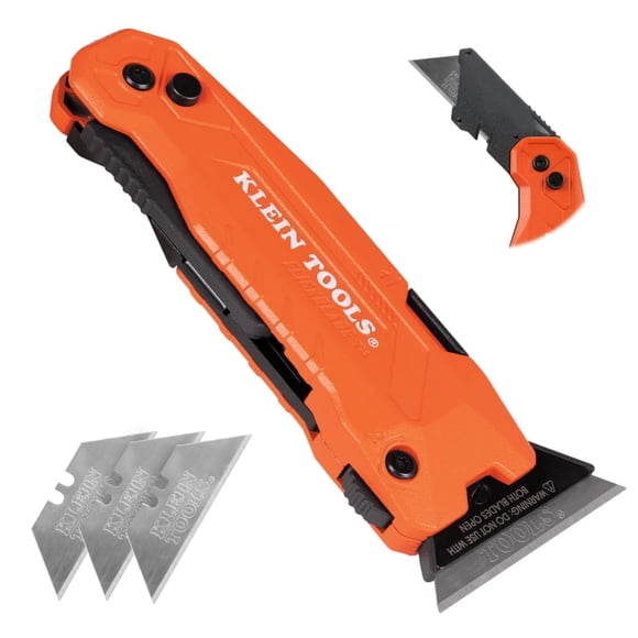 Cuchillo utilitario plegable y raspador Klein Tools 44306