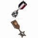thumbnail image 5 of 2 Insignias De Medalla De Estrella Vintage Para Hombre Ropa Disfraz De Moda Broche Azul Marino, 5 of 7