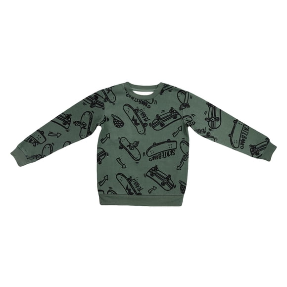 Polerón Niño Crew Skate Verde Talla 8