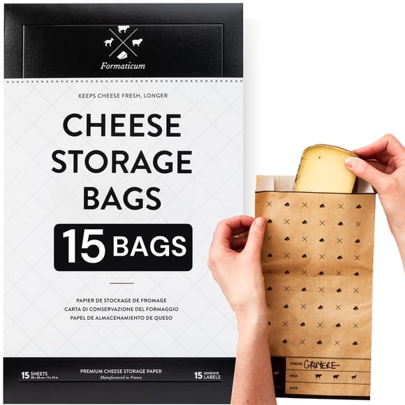 Bolsas de almacenamiento de queso Formaticum de calidad profesional (paquete de 15)