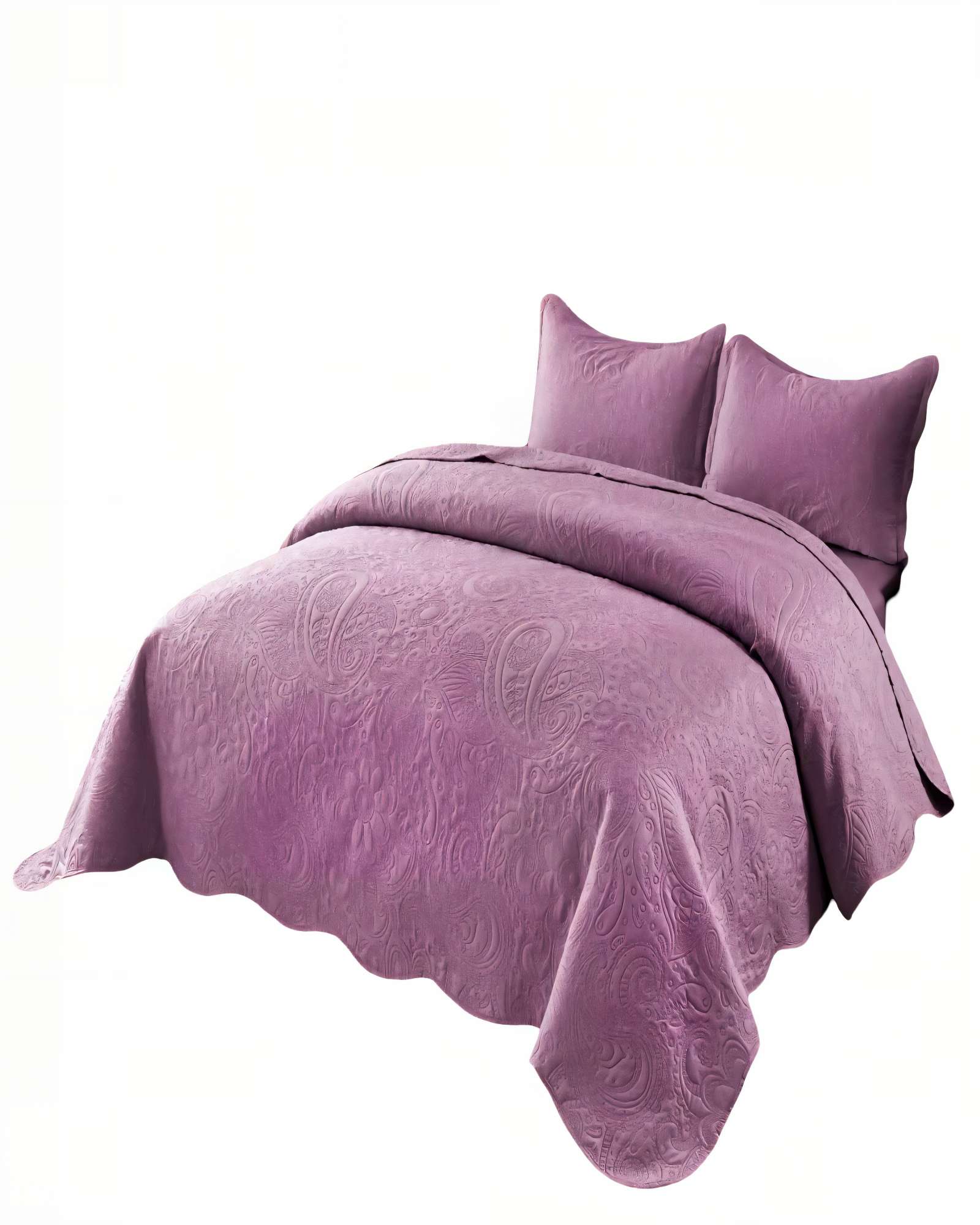 Genérico - Cubrecama Quilt De Verano 2 Plazas Con Relieve Color Morado