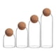 thumbnail image 1 of Set 4 Botellas Frascos Vidrio Transparente Tapa De Corcho, 1 of 9