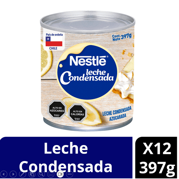 Leche Condensada Nestle 397g Tarro Pack X12
