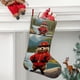 thumbnail image 2 of Castor Tema: Calcetines de Navidad, fino lino blanco para colgar en escaleras y chimenea, decoración navideña para el hogar, regalo de Navidad. 45cm × 32cm, 2 of 5