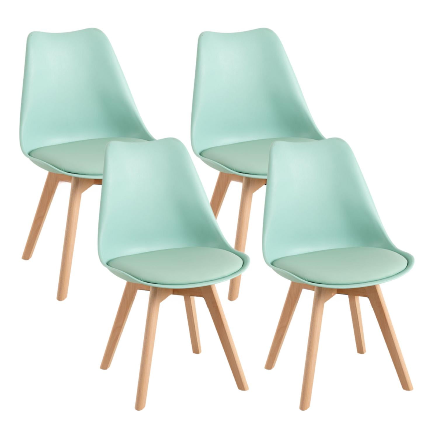 Pandalino - Pack 4 Tulip Mentas Acolchadas | Diseño Moderno Verde Claro