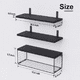 thumbnail image 2 of Repisas Flotantes de Madera Modernas X3 con Reja 100% Pino Negro, 2 of 3