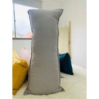 Todo Hogar Santiago De Chile - Cojín Con Detalles Bordados 35X90Cm - Gris