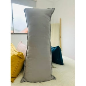 Todo Hogar Santiago De Chile - Cojín Con Detalles Bordados 35X90Cm - Gris