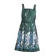 thumbnail image 3 of Delantal De Mujer Falda Para Hornear Jardín Estilo Retro Aseo De Mascotas Delantal De Estilo Chino Verde, 3 of 3