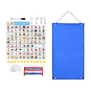 Magideal - Gráfico De Tareas De Rutina De Horario Visual Para Niños, Gráfico De Bolsillo De Horario Diario Para El Hogar, Aula, Ayuda De La Oficina De La Oficina