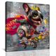 thumbnail image 1 of Lienzo decorativo Kepgonegu, divertido juego de monopatín con forma de perro, 35 x 35 cm, 1 of 8
