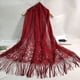 thumbnail image 1 of Floral Lace Scarf for Women - Lightweight Shawl Wrap with Fringe for Evening Dresses and Weddings, 1 of 5