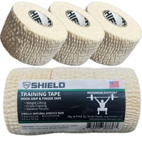 Shield Health And Fitness Llc - Shield | Cinta De Levantamiento De Pesas - Agarre De Gancho, Wod (Paquete De 3) - Cinta Deportiva Elástica, Duradera Y Cómoda - Protección Para Pulgar, Muñeca Y Dedos
