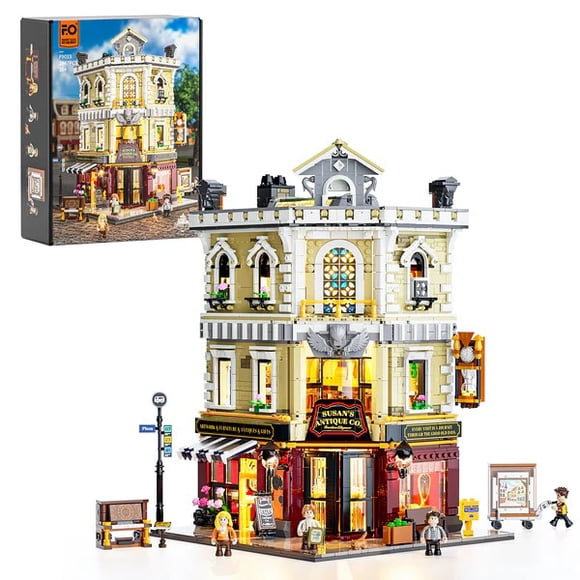 Set de bloques de construcción Lumibricks Tienda de antigüedades con luz LED, 2847 piezas