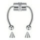 thumbnail image 1 of Stainless Steel Magnetic Nose Ring for Men - Strong and Comfortable Nasal Septum Clamp with Perforation for Jewelry Enthusiasts, 1 of 4