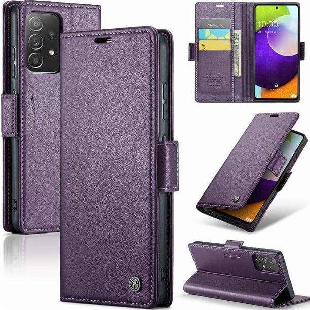 CaseMe tipo cartera Samsung Galaxy A52 4G/5G con cierre magnético, RFID, tarjetero, soporte, carga inalámbrica