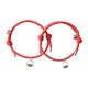 thumbnail image 4 of Pulsera A Juego De Amantes Pulsera Trenzada De Distancia Magnética Rojo A, 4 of 5