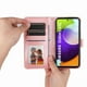 thumbnail image 2 of Funda tipo cartera FOXDOCK para Samsung Galaxy A52 , diseño girasol en relieve, cuero PU, cierre magnético, soporte y tarjetero, 2 of 5