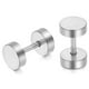 thumbnail image 1 of Aros Punk Acero Moda 6mm Juvenil Barbell Plateado, 1 of 4