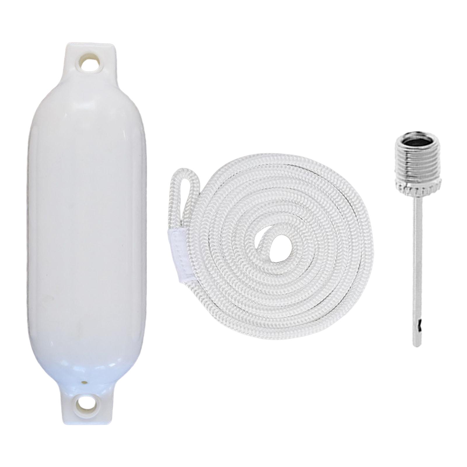 Magideal - Guardabarros De Barco Boya De 4X16 Pulgadas Protección De Escudo Impermeable Muelle Marino Guardabarros Marino Inflable Para Veleros, Botes De Cuerda Blanca Blanca