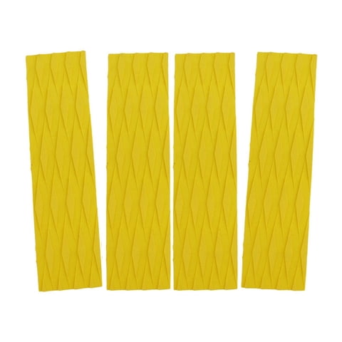 Ioensy - Almohadillas De Tracción Para Tabla De Surf, Almohadilla De Agarre Para Cubierta Para Rv, Canoa, Tabla De Paddle De Pie, Color Amarillo, 4 Uds.